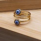 Anillo Amuleto Mujer Con Ojo Del Mal Turco Acero Color Oro - Miniatura 21