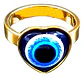 Anillo Amuleto Mujer Con Ojo Del Mal Turco Acero Color Oro - Miniatura 23