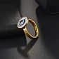 Anillo Amuleto Mujer Con Ojo Del Mal Turco Acero Color Oro - Miniatura 32