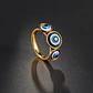 Anillo Amuleto Mujer Con Ojo Del Mal Turco Acero Color Oro - Miniatura 35