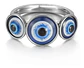 Anillo Amuleto Mujer Con Ojo Del Mal Turco Acero Color Oro - Miniatura 36