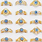Anillo Amuleto Mujer Con Ojo Del Mal Turco Acero Color Oro - Miniatura 45