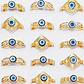 Anillo Amuleto Mujer Con Ojo Del Mal Turco Acero Color Oro - Miniatura 48