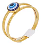 Anillo Amuleto Mujer Con Ojo Del Mal Turco Acero Color Oro - Miniatura 50