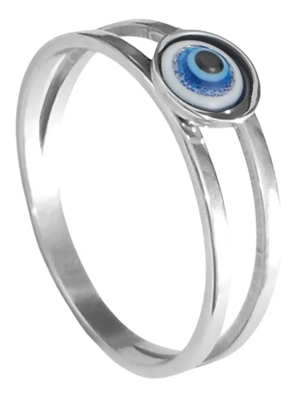 Anillo Amuleto Mujer Con Ojo Del Mal Turco Acero Color Oro 55