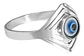Anillo Amuleto Mujer Con Ojo Del Mal Turco Acero Color Oro - Miniatura 57