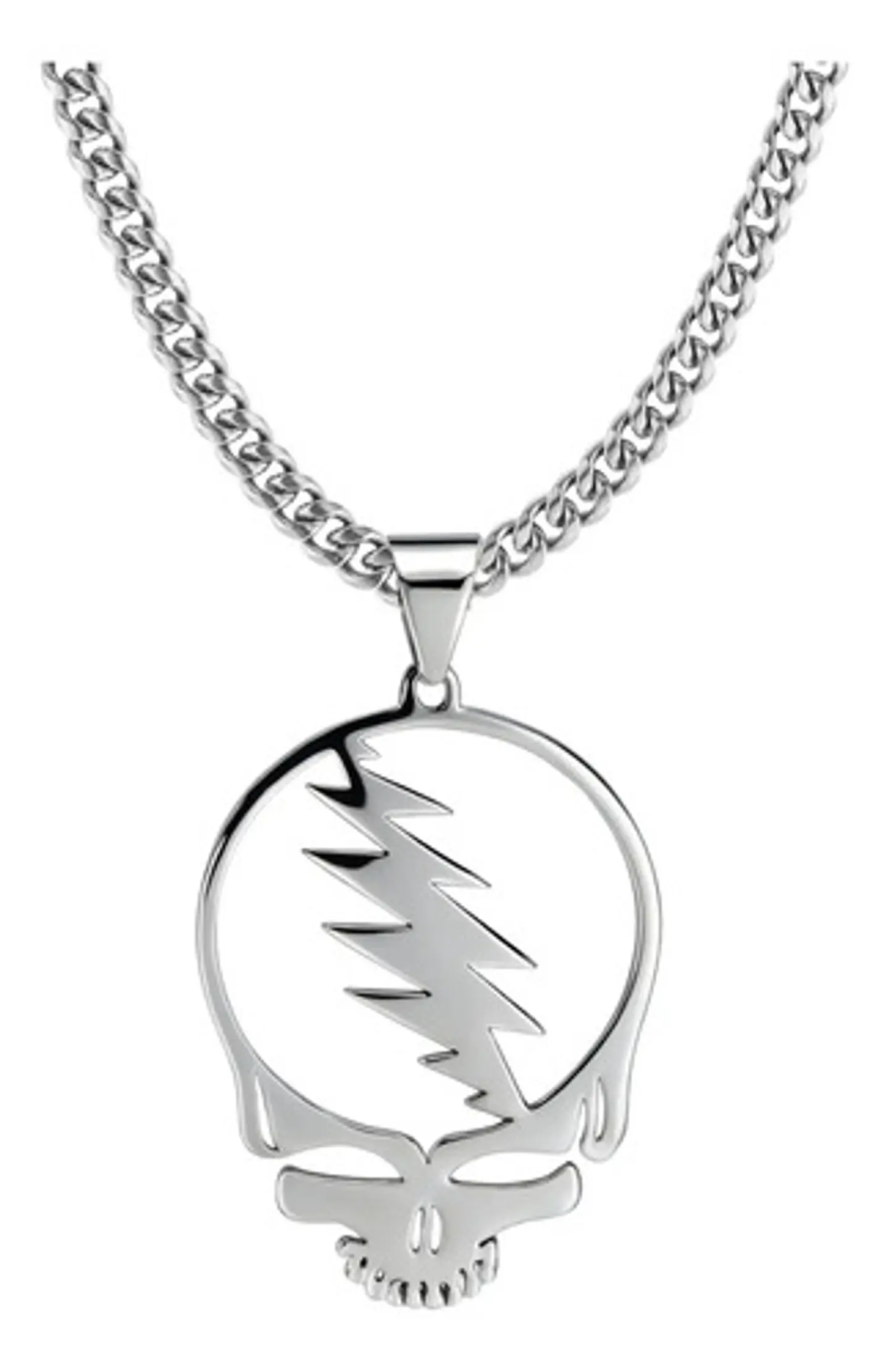 Collar Hombre Y Mujer Dije Banda De Metal Rock Grateful Dead Plateado 4