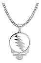 Collar Hombre Y Mujer Dije Banda De Metal Rock Grateful Dead Plateado - Miniatura 4