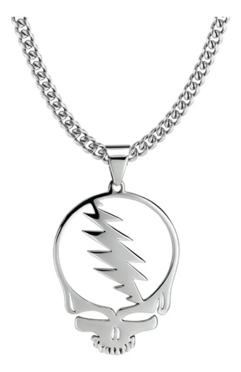Collar Hombre Y Mujer Dije Banda De Metal Rock Grateful Dead Plateado 4