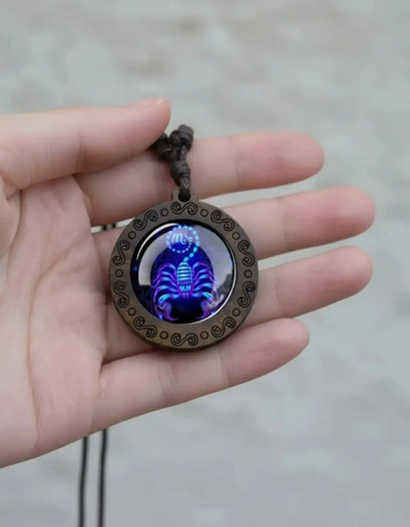Collar Madera Constelaciones Signos Zodiacales Hombre Mujer 5