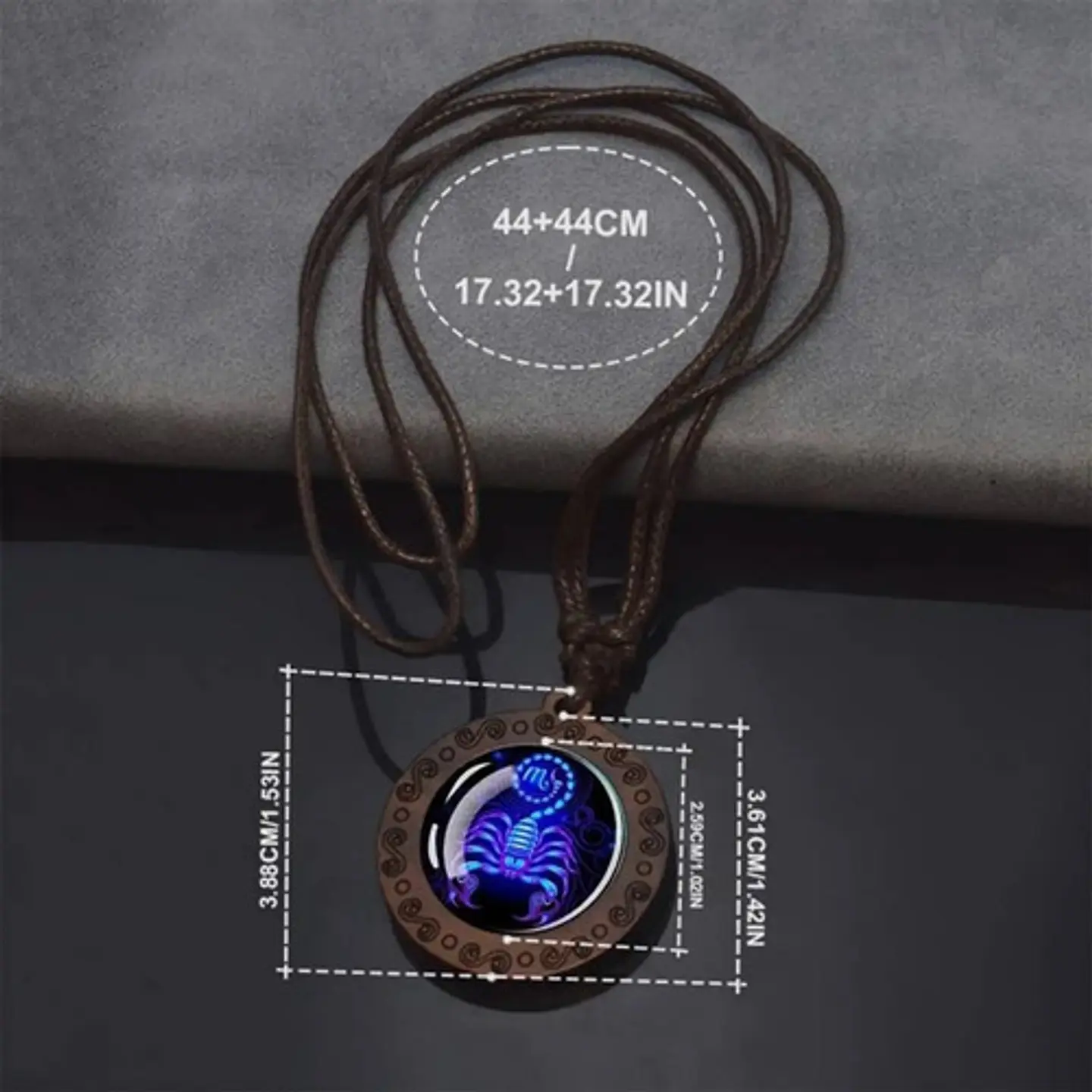Collar Madera Constelaciones Signos Zodiacales Hombre Mujer 6