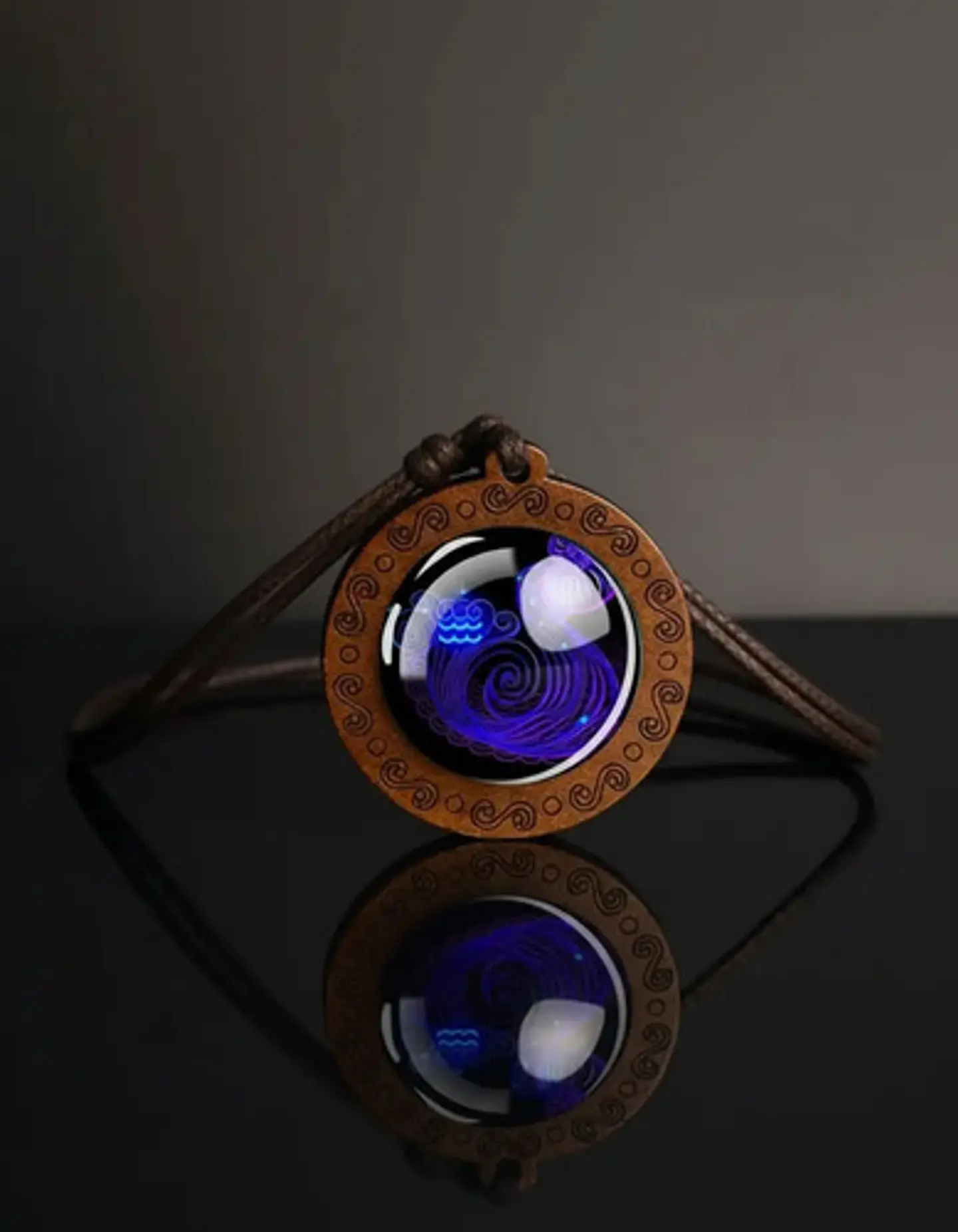 Collar Madera Constelaciones Signos Zodiacales Hombre Mujer 13