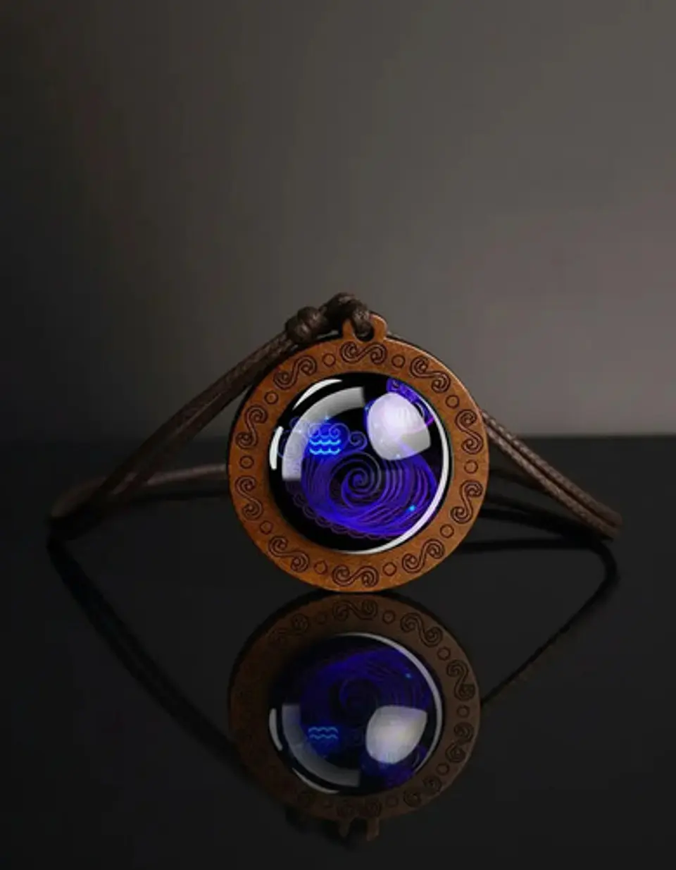 Collar Madera Constelaciones Signos Zodiacales Hombre Mujer 13