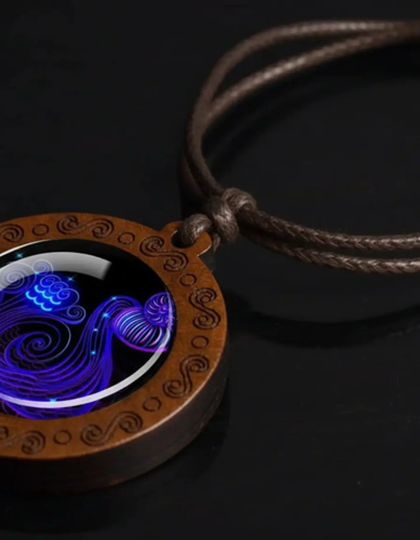 Collar Madera Constelaciones Signos Zodiacales Hombre Mujer 15