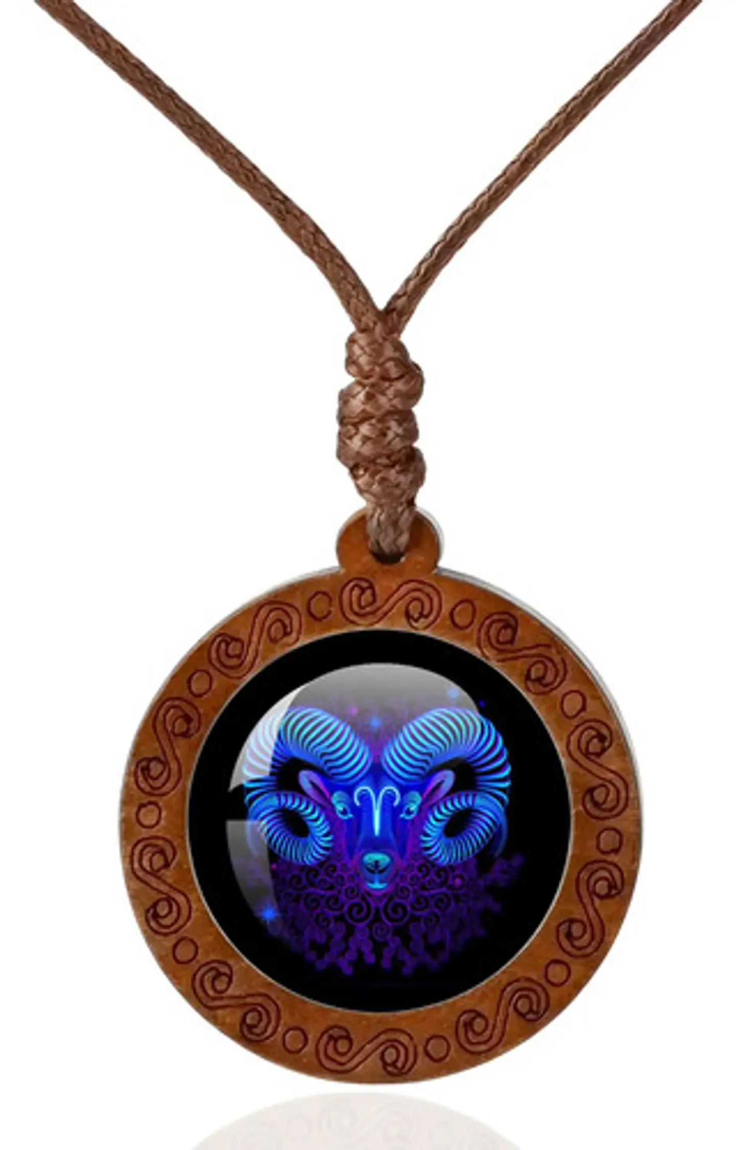 Collar Madera Constelaciones Signos Zodiacales Hombre Mujer 16