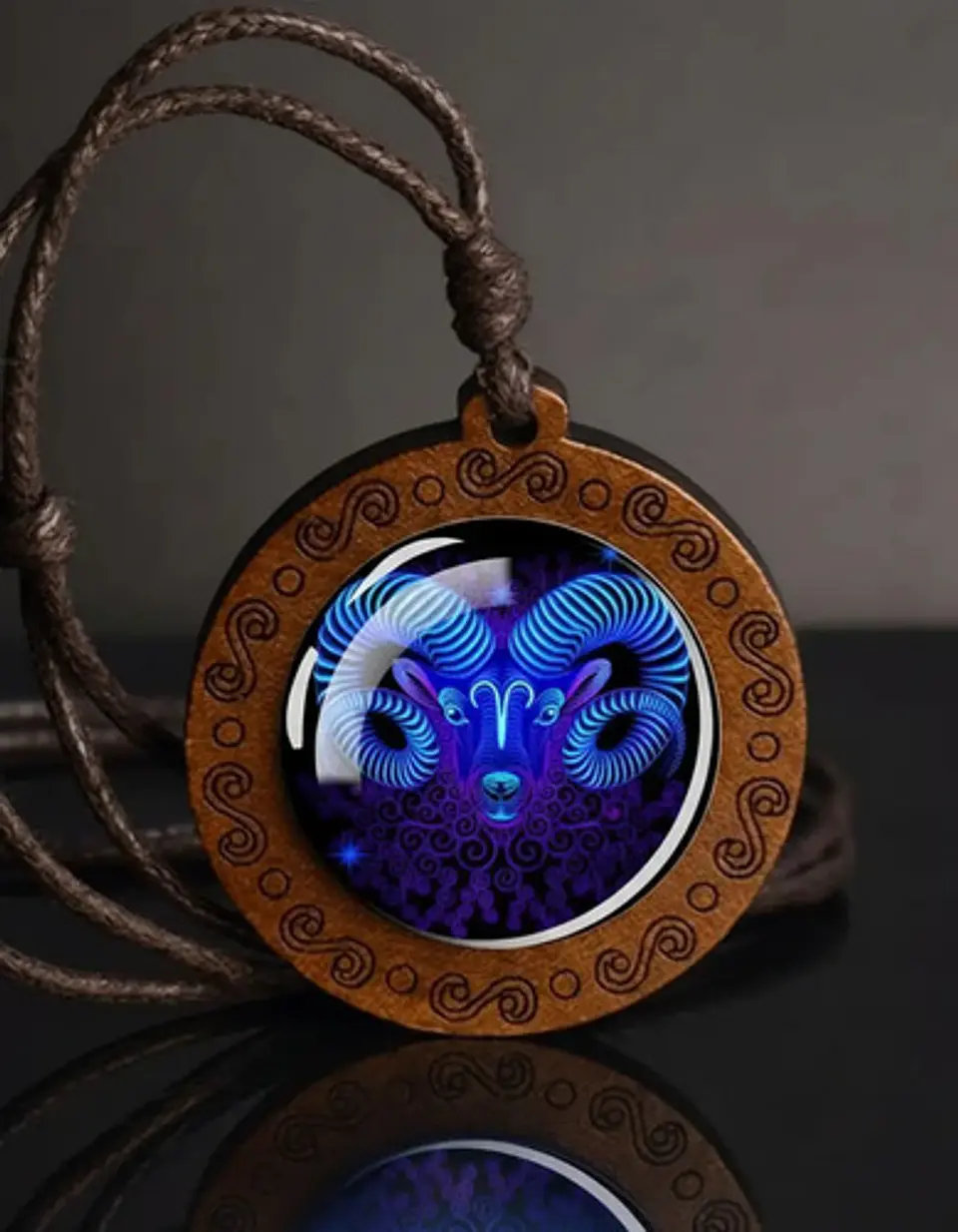 Collar Madera Constelaciones Signos Zodiacales Hombre Mujer 20