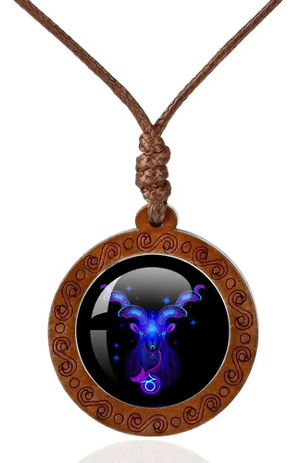 Collar Madera Constelaciones Signos Zodiacales Hombre Mujer 25