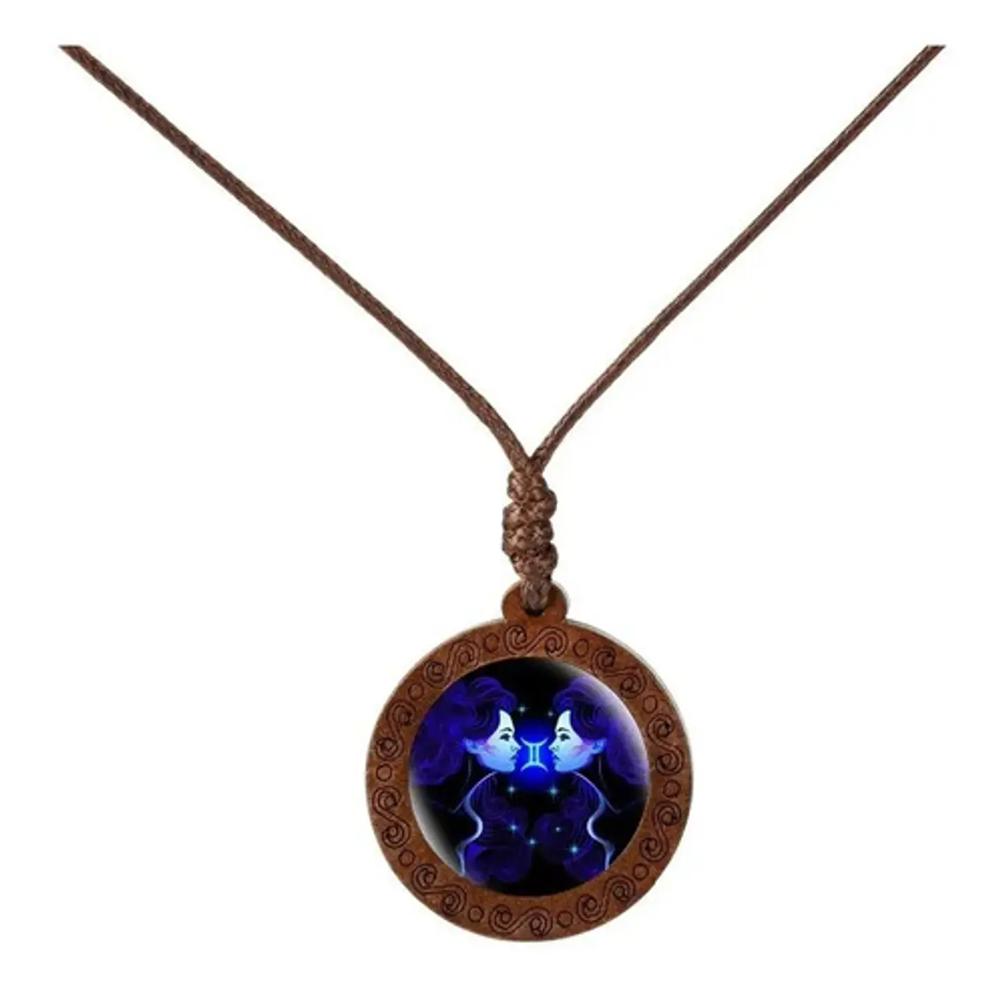 Collar Madera Constelaciones Signos Zodiacales Hombre Mujer 32