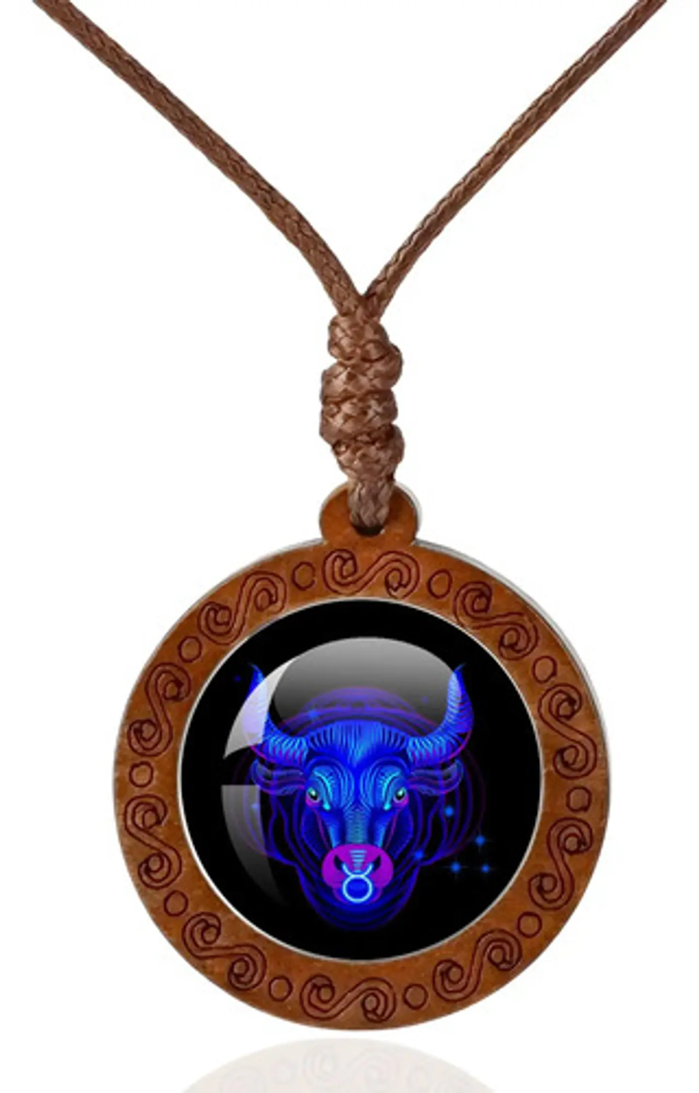 Collar Madera Constelaciones Signos Zodiacales Hombre Mujer 46