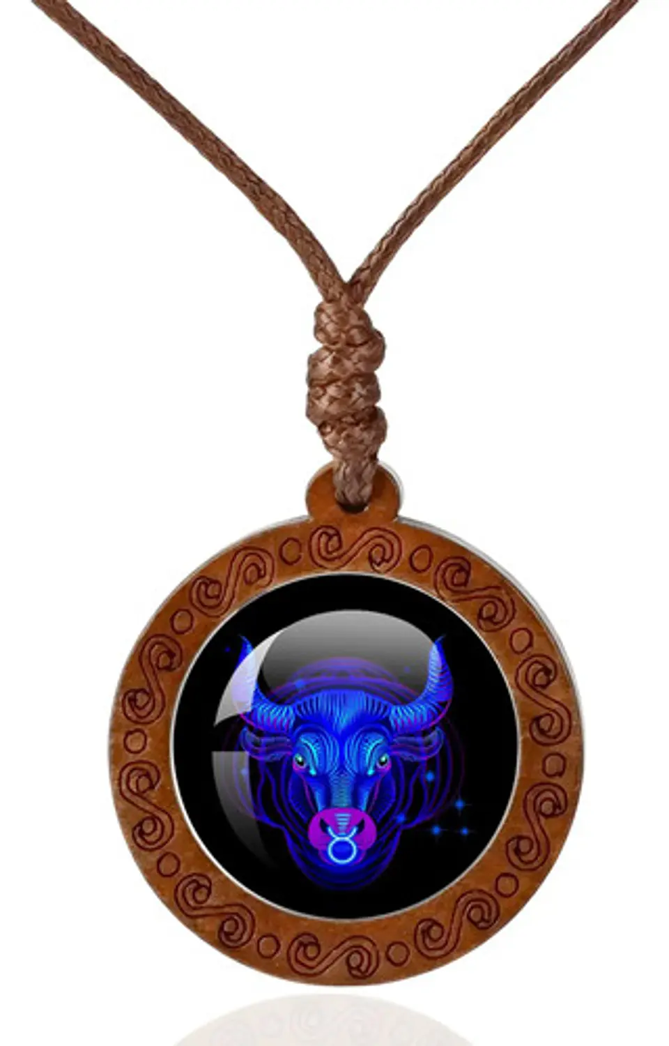 Collar Madera Constelaciones Signos Zodiacales Hombre Mujer 46