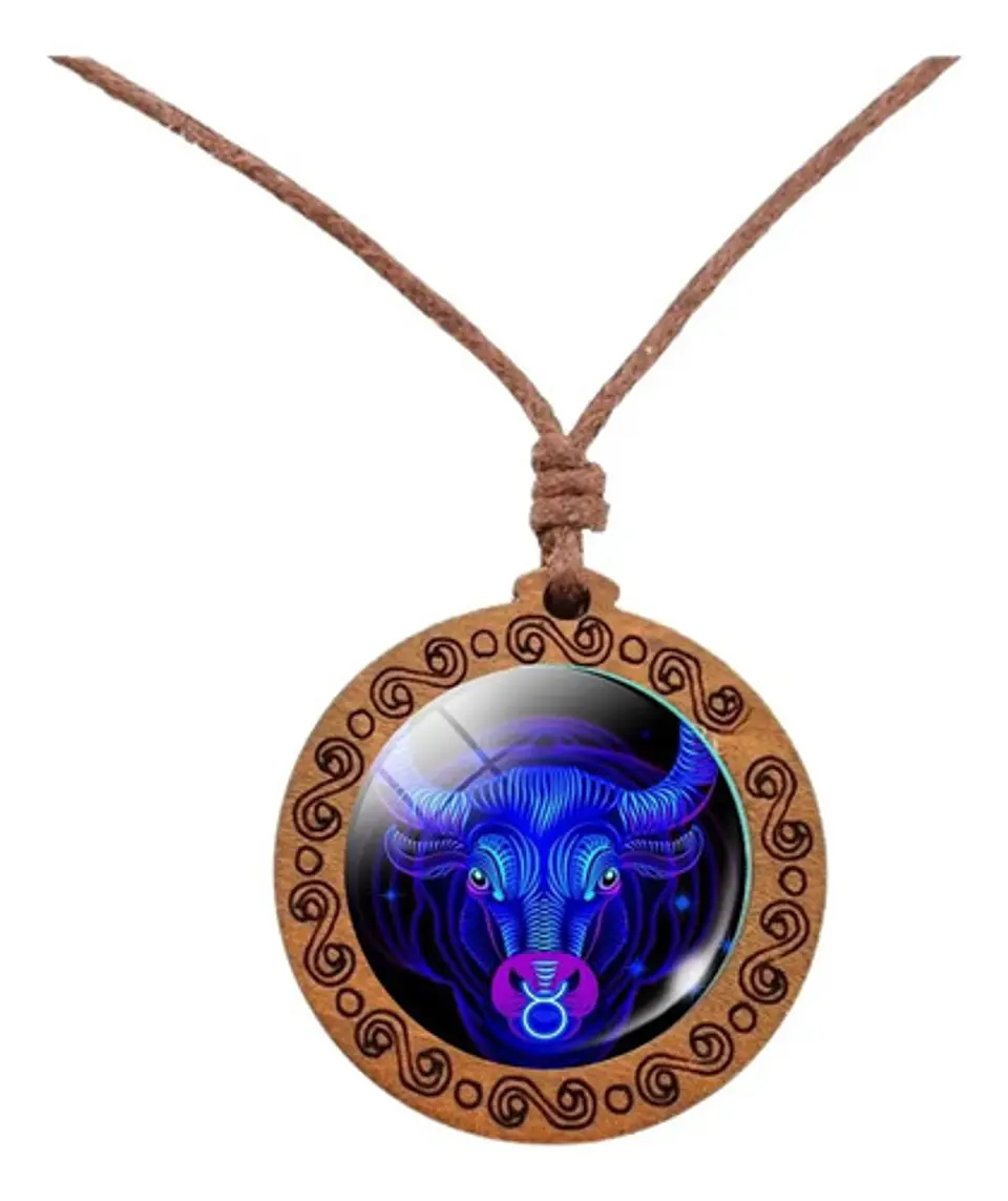 Collar Madera Constelaciones Signos Zodiacales Hombre Mujer 49