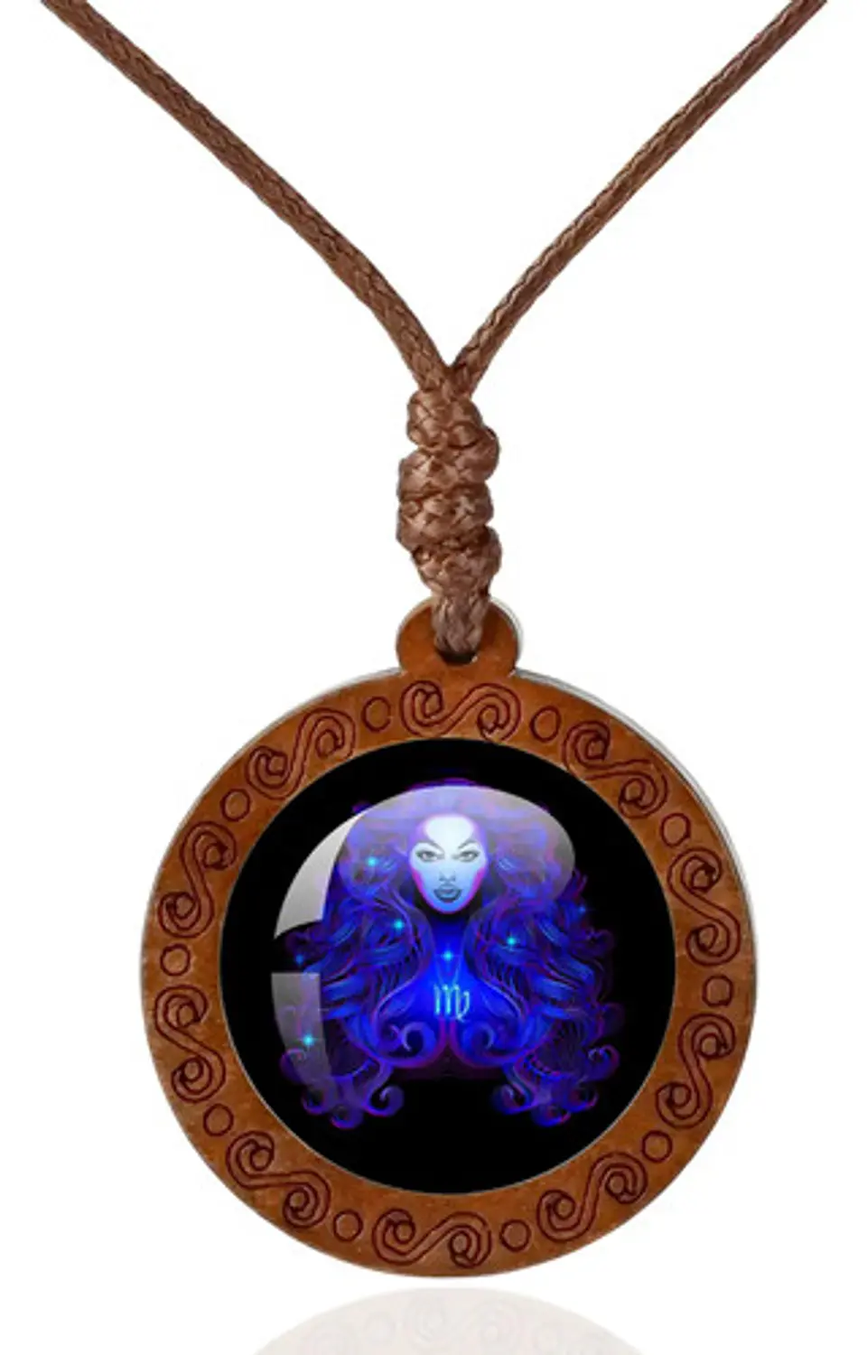 Collar Madera Constelaciones Signos Zodiacales Hombre Mujer 51