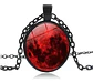 Collar Cadena Gargantilla Colgante Cristal Luna Llena Mujer - Miniatura 2
