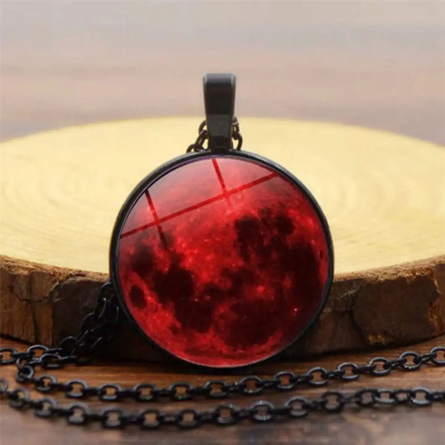 Collar Cadena Gargantilla Colgante Cristal Luna Llena Mujer 6