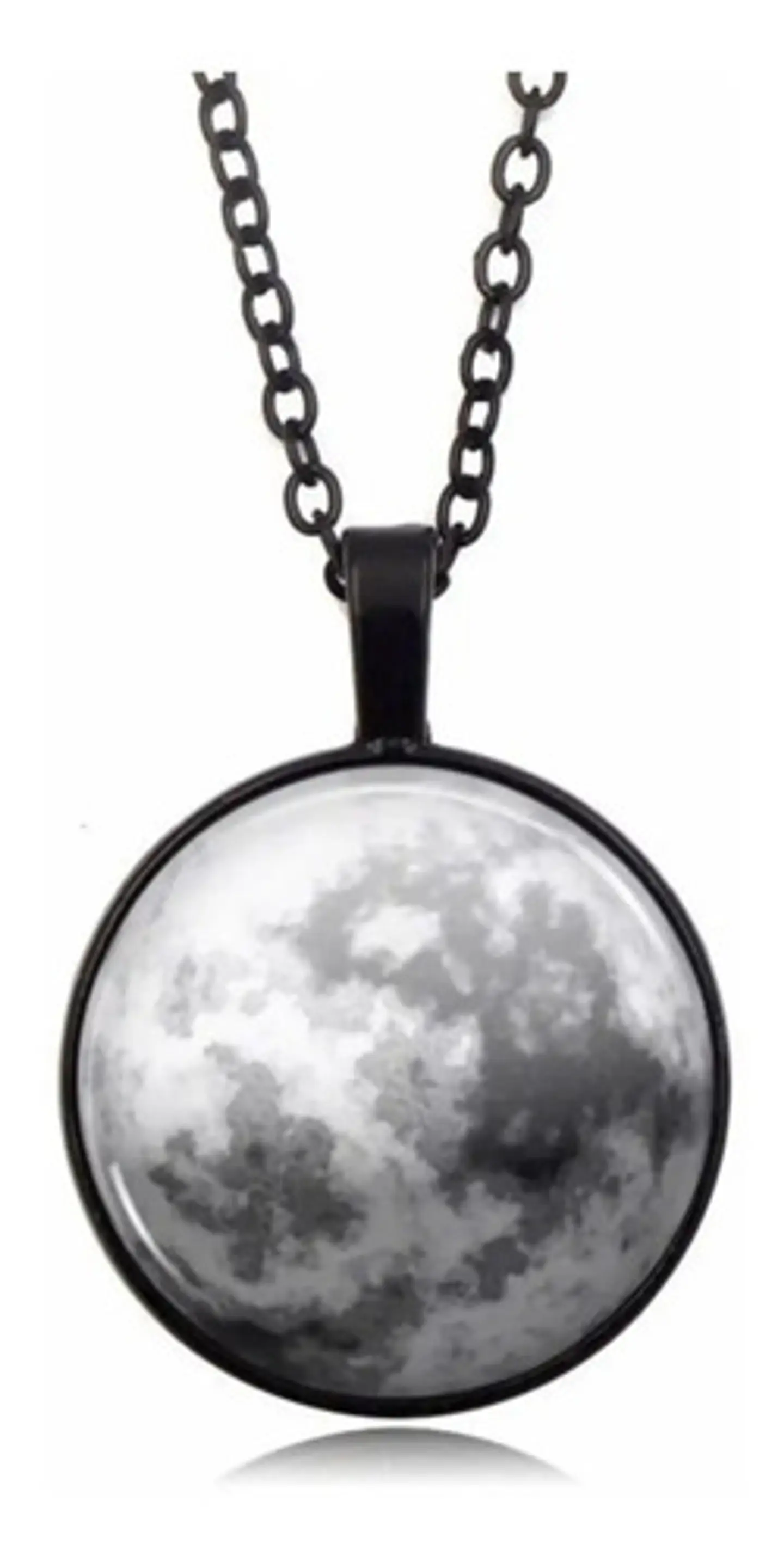 Collar Cadena Gargantilla Colgante Cristal Luna Llena Mujer 9