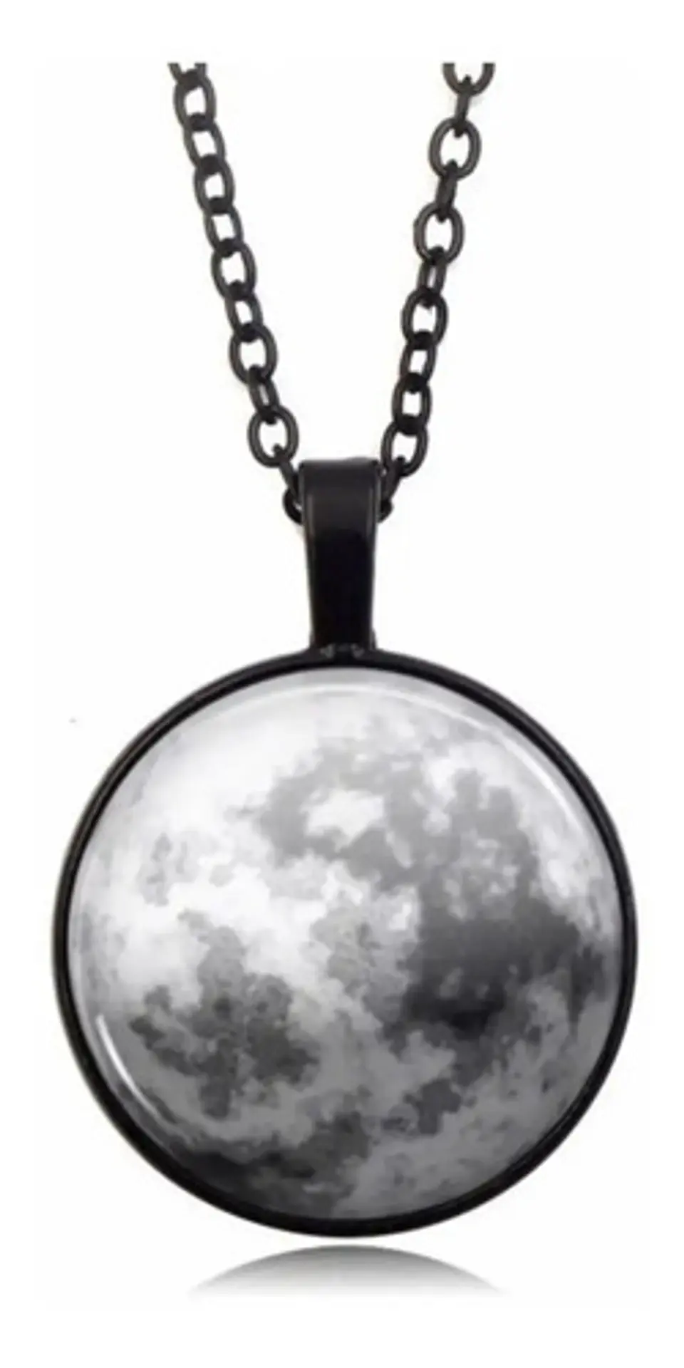 Collar Cadena Gargantilla Colgante Cristal Luna Llena Mujer 9