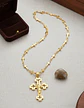 Collar Cadena Cruzes Hombre Mujer Dije Cruz Acero Color Oro - Miniatura 2