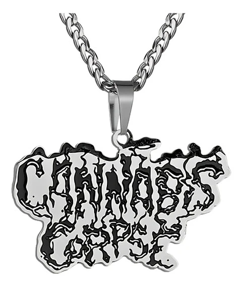 Collar Hombre Mujer Con Dije Banda De Metal Cannabis Corpse