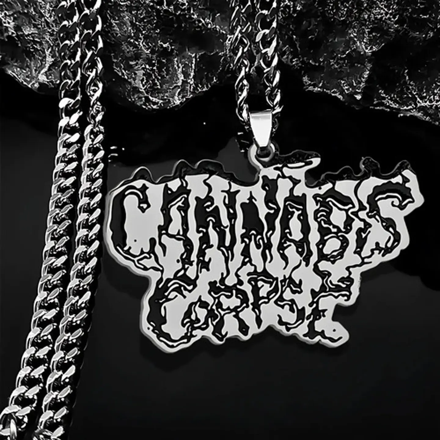 Collar Hombre Mujer Con Dije Banda De Metal Cannabis Corpse 5