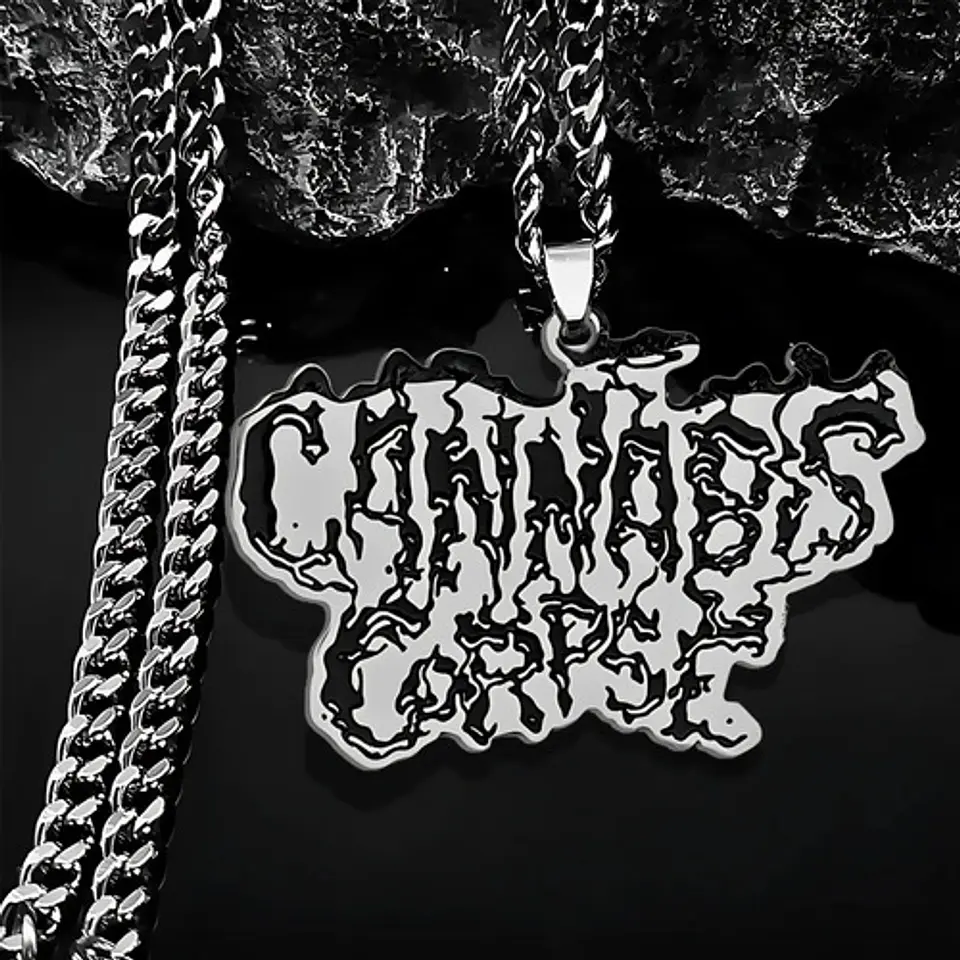 Collar Hombre Mujer Con Dije Banda De Metal Cannabis Corpse 5