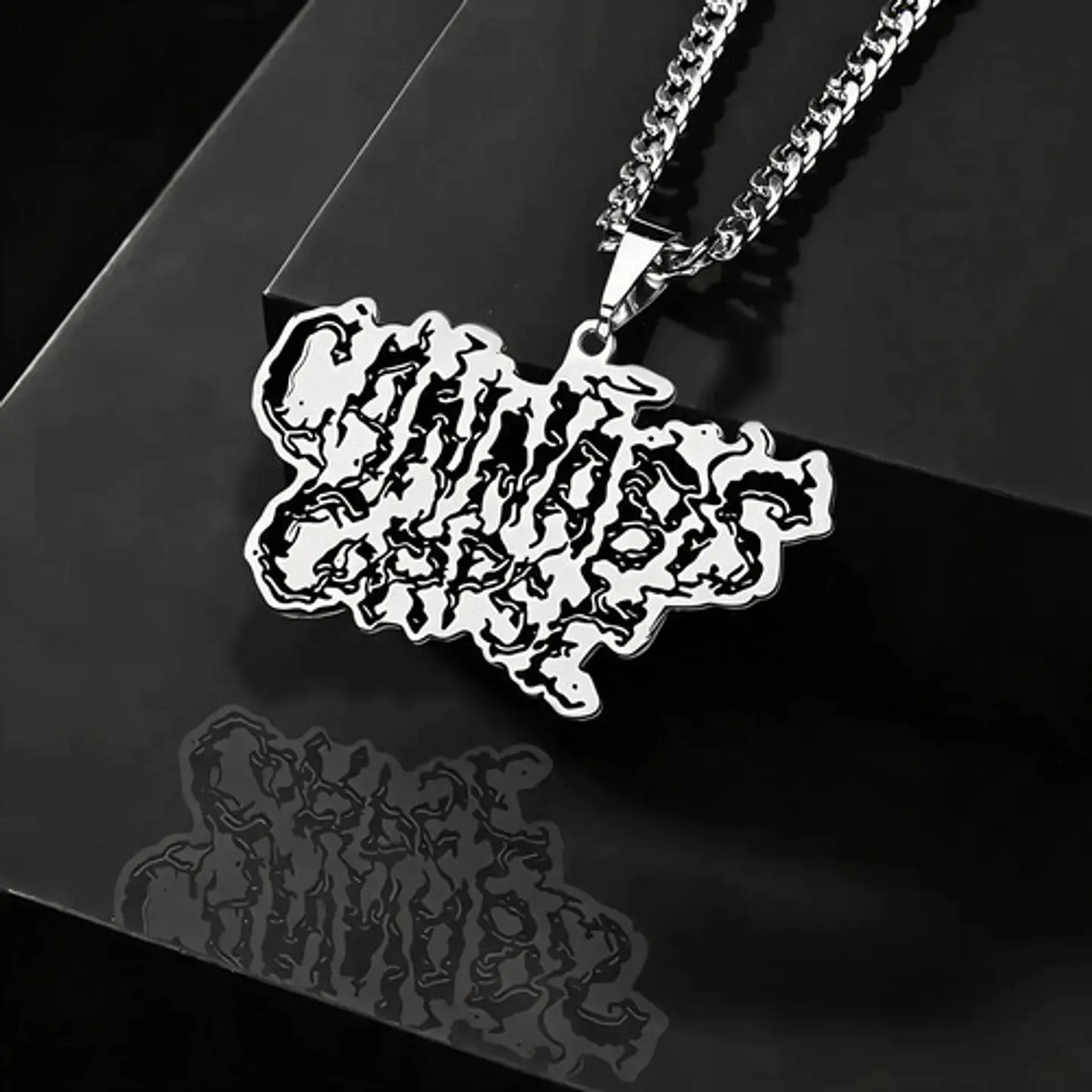 Collar Hombre Mujer Con Dije Banda De Metal Cannabis Corpse 7