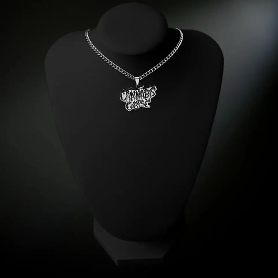Collar Hombre Mujer Con Dije Banda De Metal Cannabis Corpse 10