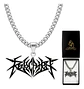 Collar Hombre Mujer Con Dije Banda De Black Metal Revocation Plateado - Miniatura 1