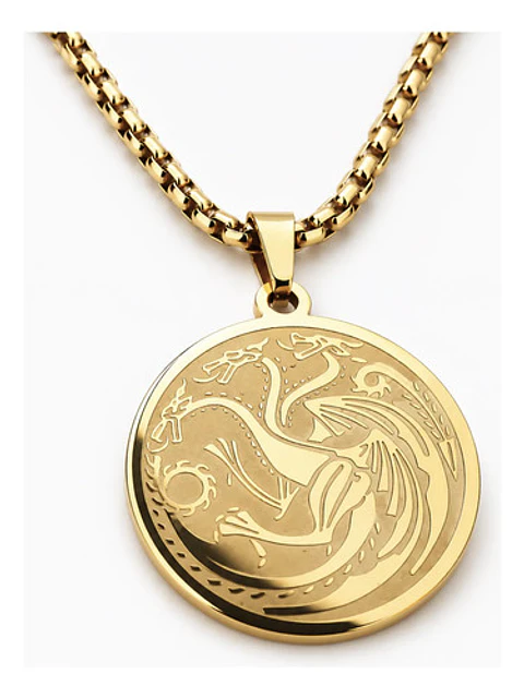 Collar De Acero Para Hombres Dije Targaryen Game Of Thrones