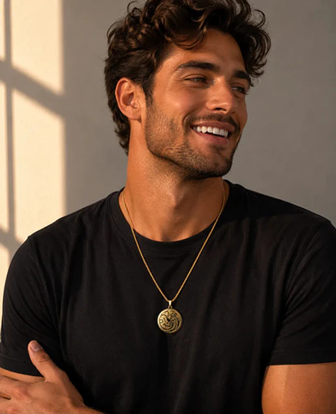 Collar De Acero Para Hombres Dije Targaryen Game Of Thrones