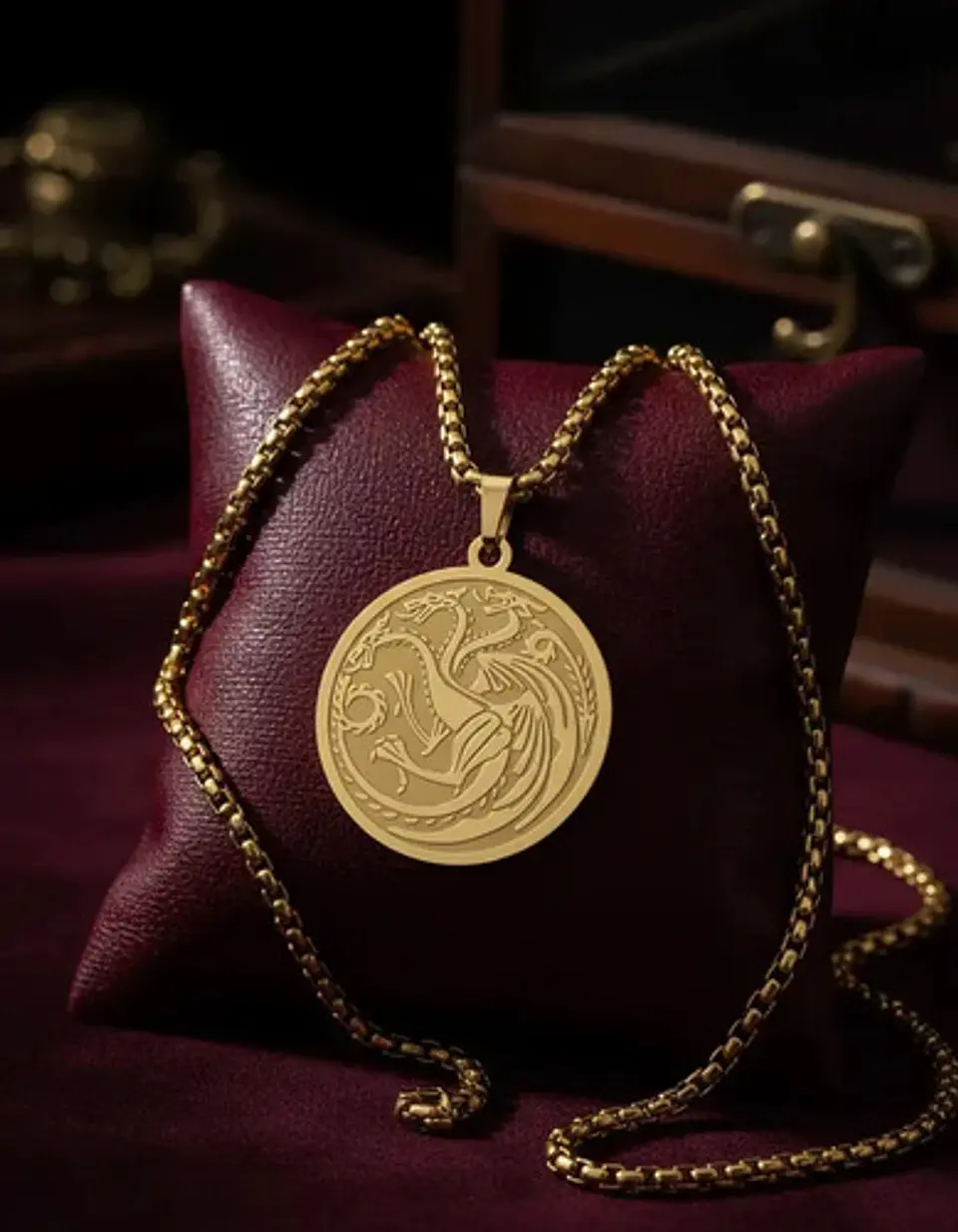 Collar De Acero Para Hombres Dije Targaryen Game Of Thrones 4