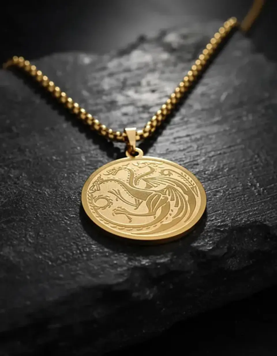 Collar De Acero Para Hombres Dije Targaryen Game Of Thrones 7