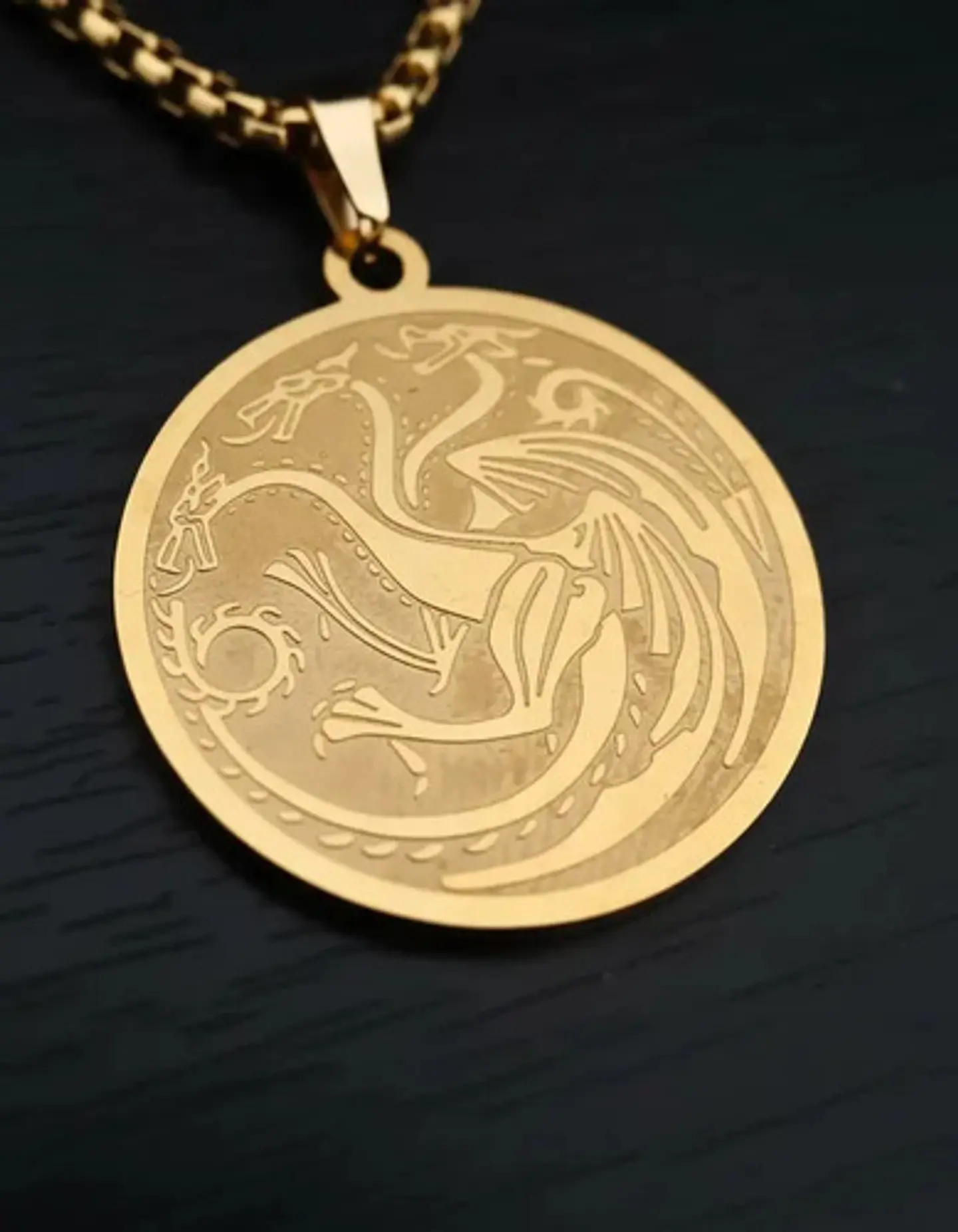 Collar De Acero Para Hombres Dije Targaryen Game Of Thrones 9