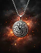 Collar De Acero Para Hombres Dije Targaryen Game Of Thrones - Miniatura 13
