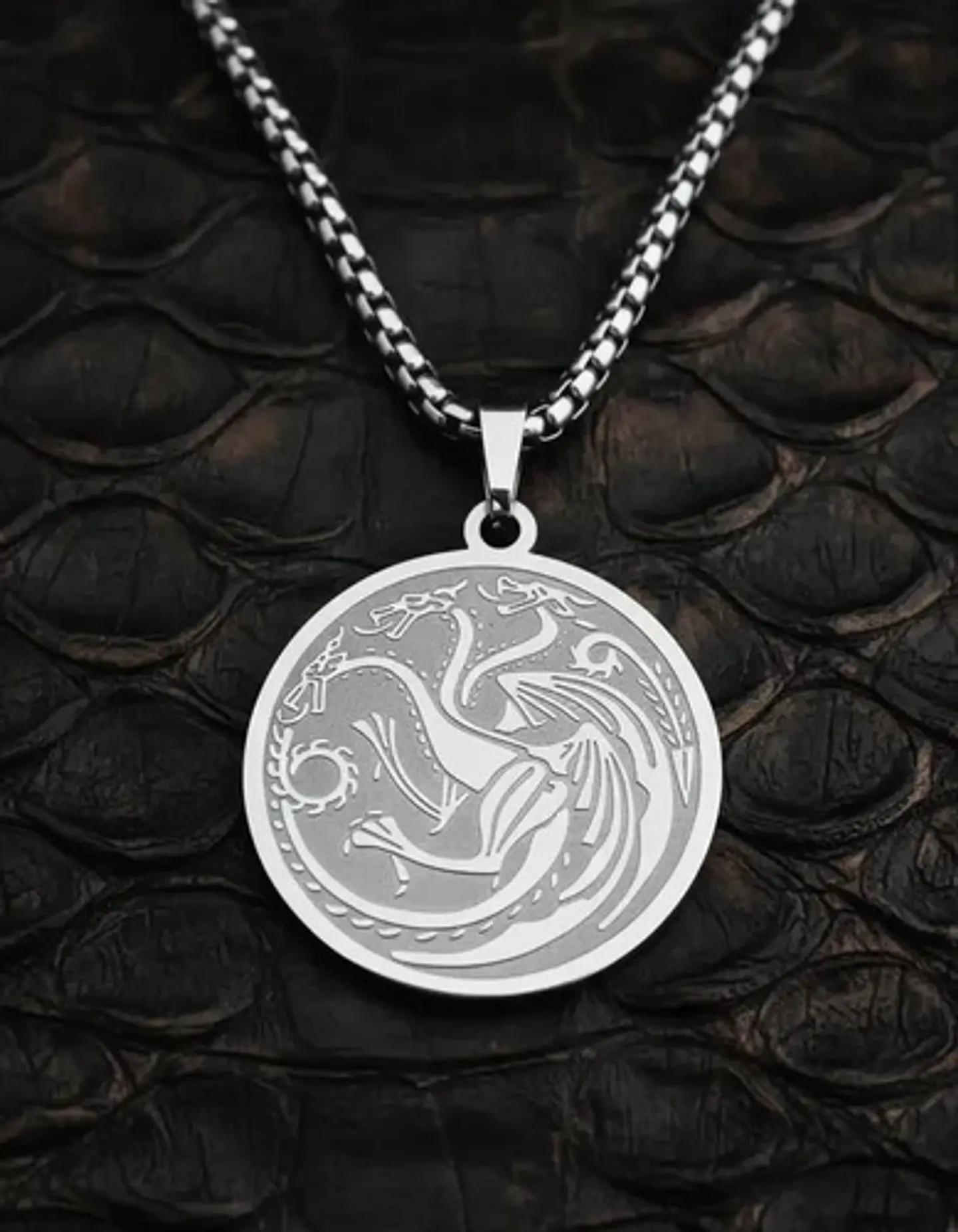 Collar De Acero Para Hombres Dije Targaryen Game Of Thrones 14