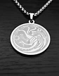 Collar De Acero Para Hombres Dije Targaryen Game Of Thrones - Miniatura 15