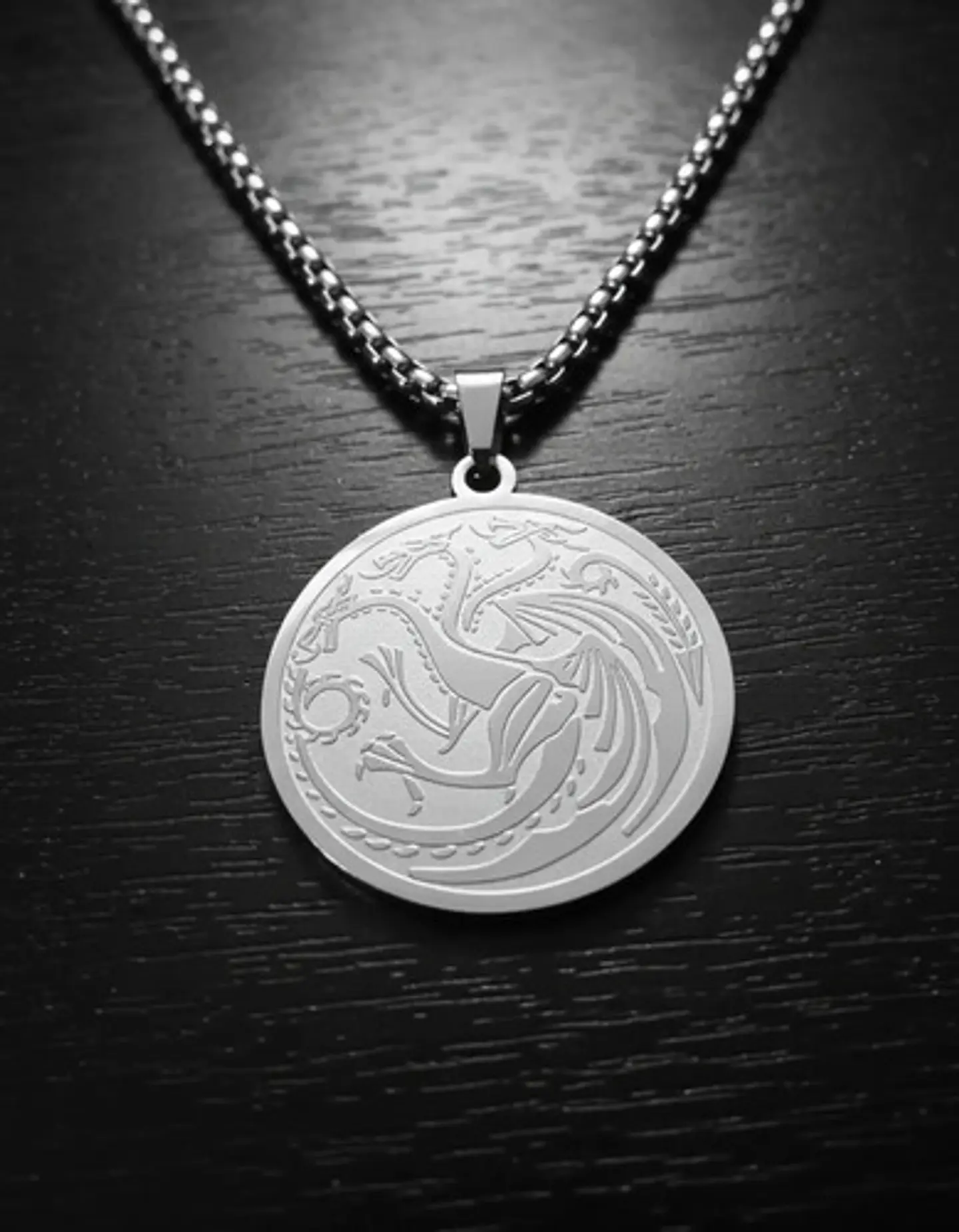 Collar De Acero Para Hombres Dije Targaryen Game Of Thrones 16