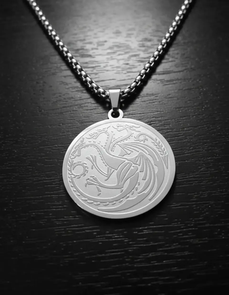 Collar De Acero Para Hombres Dije Targaryen Game Of Thrones 16
