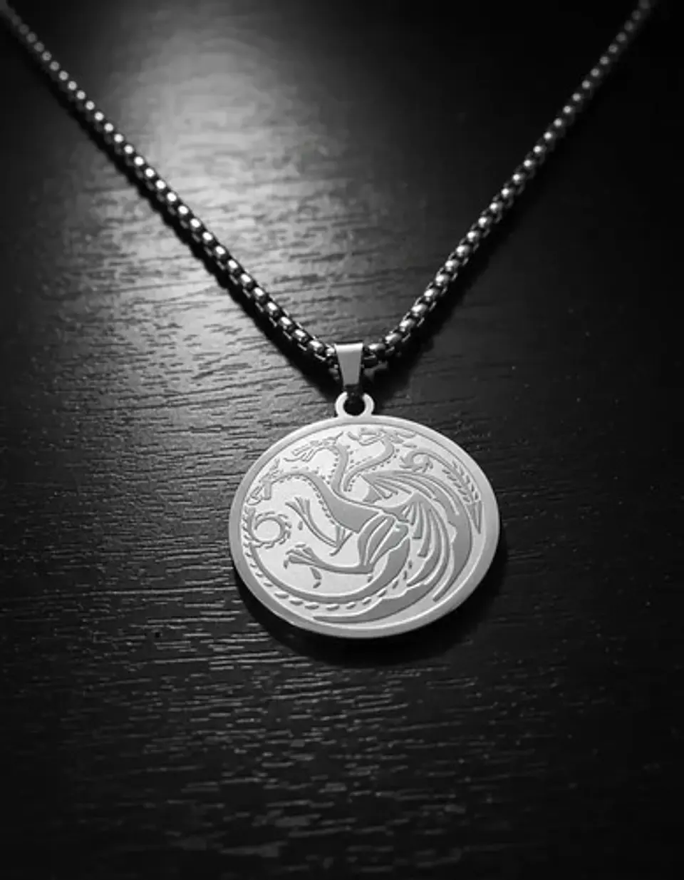 Collar De Acero Para Hombres Dije Targaryen Game Of Thrones 17