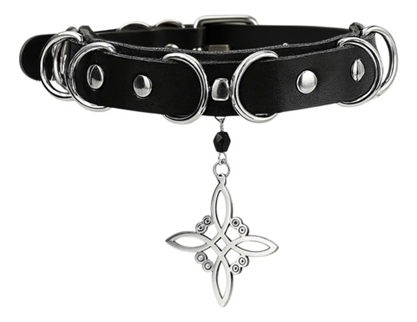 Collar Choker Gotico Para Mujer Con Dije Nudo De Bruja Celta 1