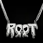 Collar Hombre Y Mujer Dije Color Plata Banda De Metal Root - Miniatura 8
